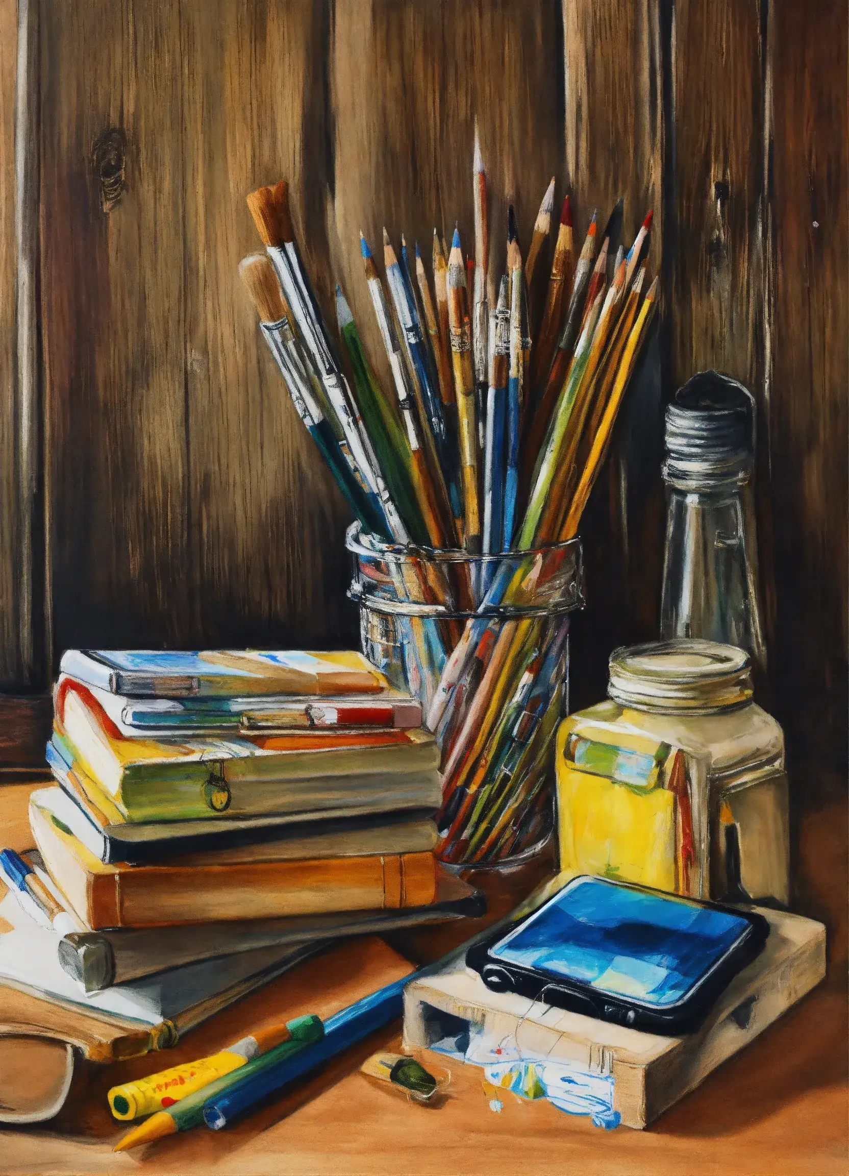 Set van kleine macramé planthangers